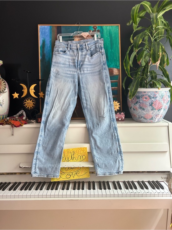 American Eagle Outfitters Other - American Eagle Straight Leg Jeans Mens 32x30 Light Wash Blue Denim Stretch